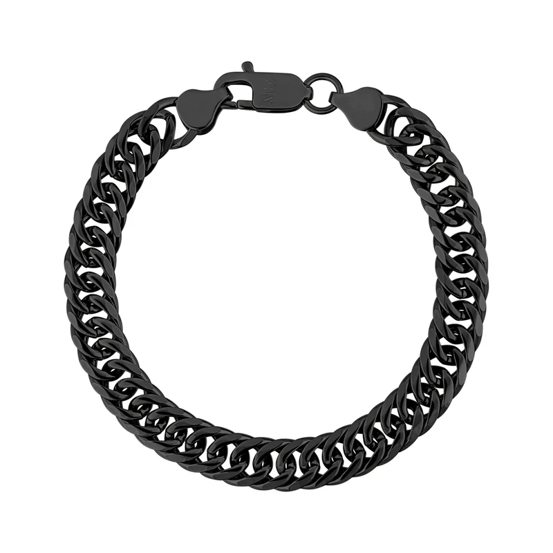 Bracelet à double bordure taillée en diamant