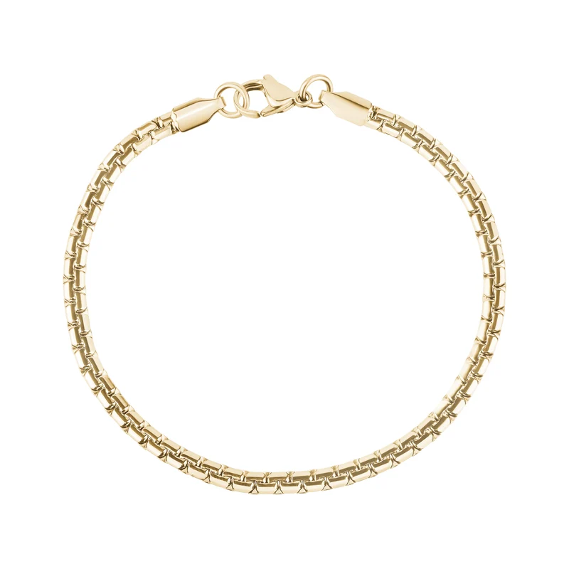 Bracelet à maillons plats et ronds