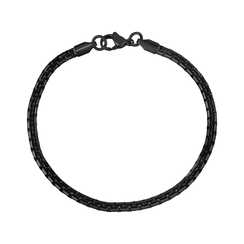 Bracelet à maillons plats et ronds