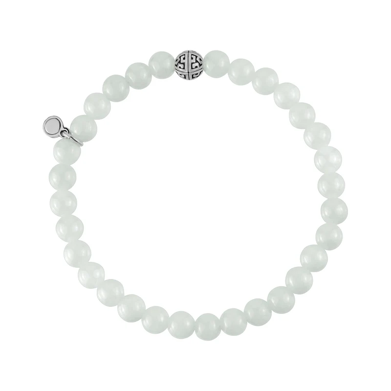 Bracelet de perles de Jade de Birmanie - 6MM