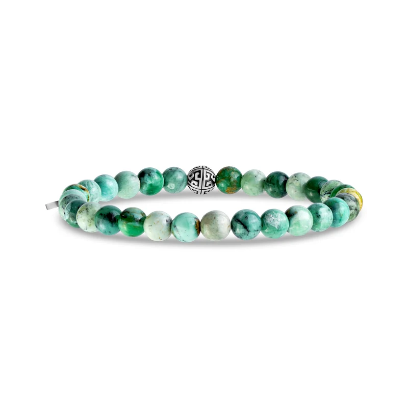 Bracelet de perles de Variscite verte | 6MM