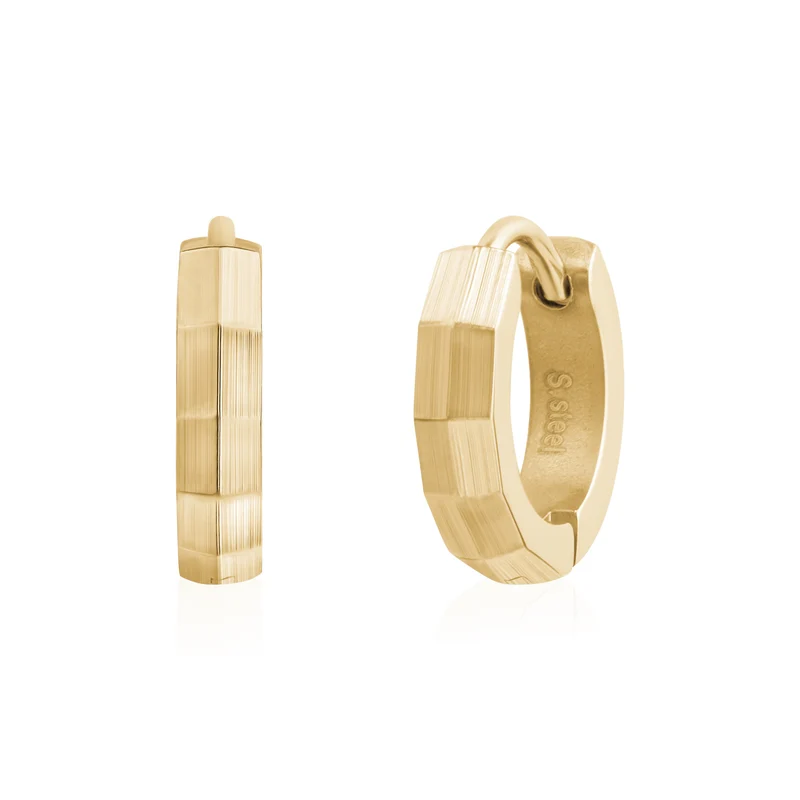 Boucles d'oreilles modernes hexagonales