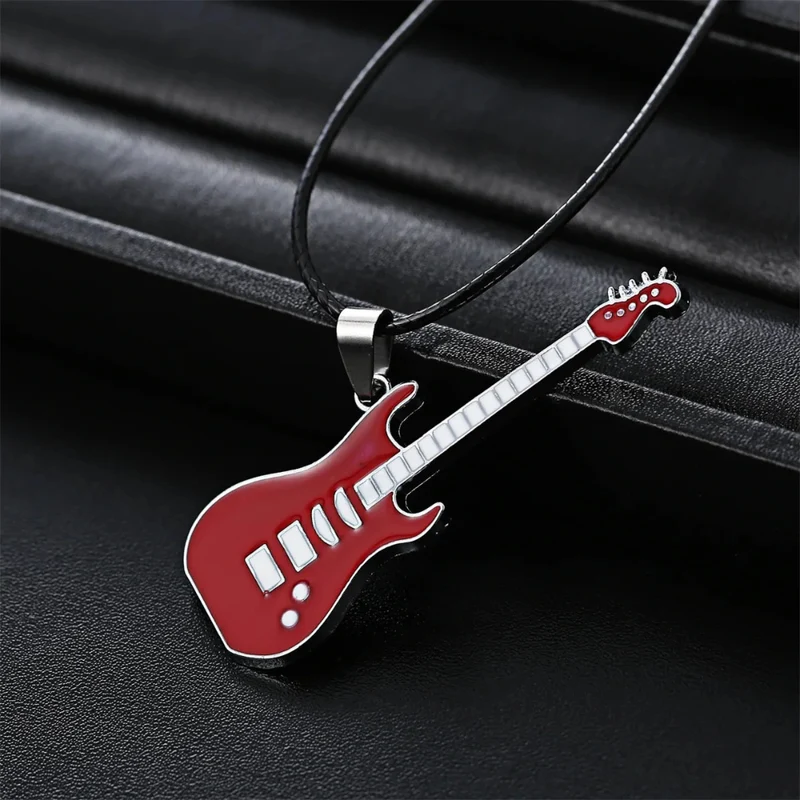 Collier Pendentif Guitare Couleurs