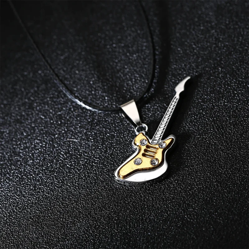 Collier Pendentif Guitare Couleurs