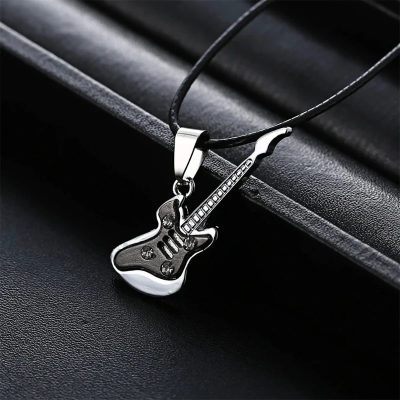 Collier Pendentif Guitare Couleurs