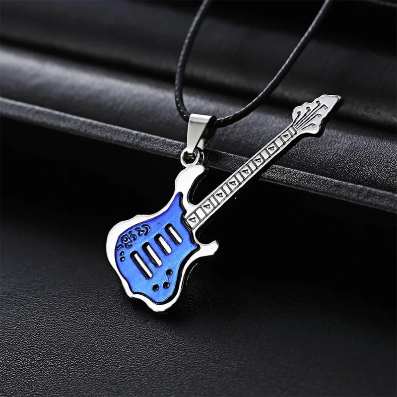 Collier Pendentif Guitare Couleurs