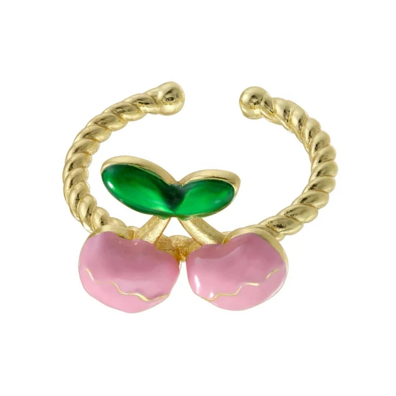 Bague Double Cerise Rose