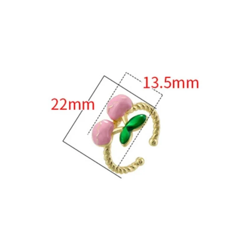 Bague Double Cerise Rose