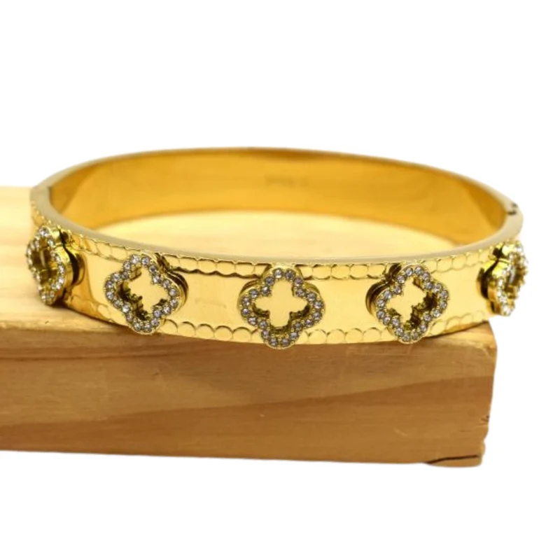 Bracelet Jonc Trèfle Tendance