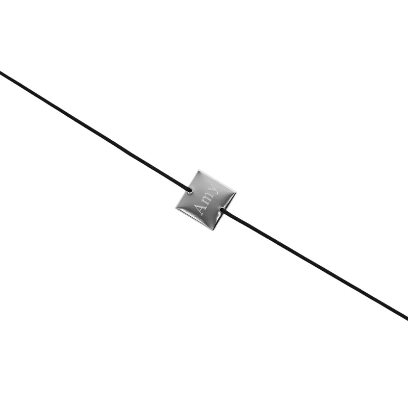 GRAVURE CORDON CARRE ARGENT