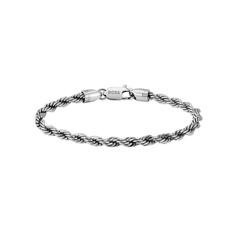 Hugo Boss Acier Inoxydable Argenté Homme Bracelet Chaîne HBJ1580809M