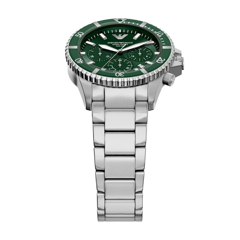 Emporio Armani World Explorer Solar Green Dial Watch AR11741