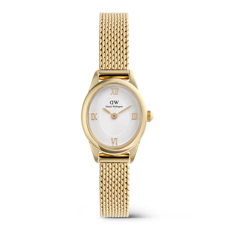 Daniel Wellington Ophelia Mini Mesh White doré montre femme DW00100939