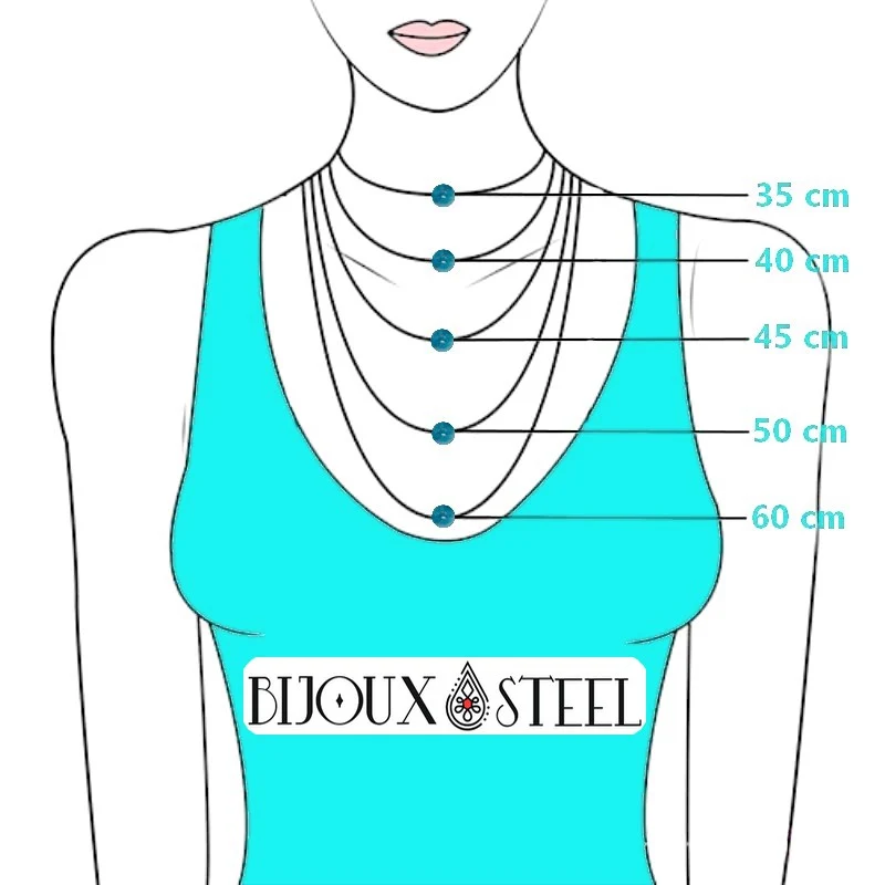 Collier à perle d'améthyste en acier inoxydable