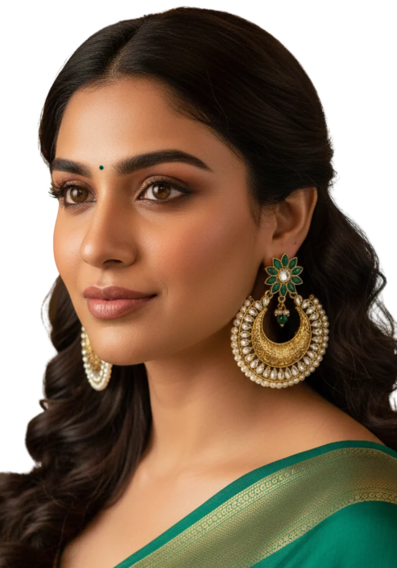 Boucles Indiennes Vert Shadita