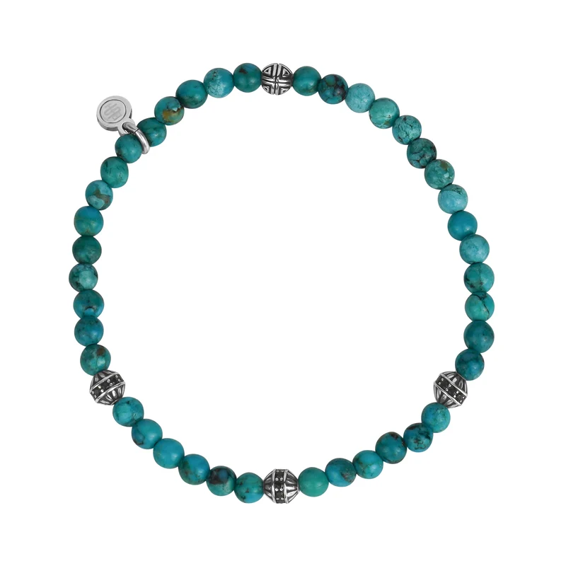 Bracelet de perles enigmatiques en turquoise