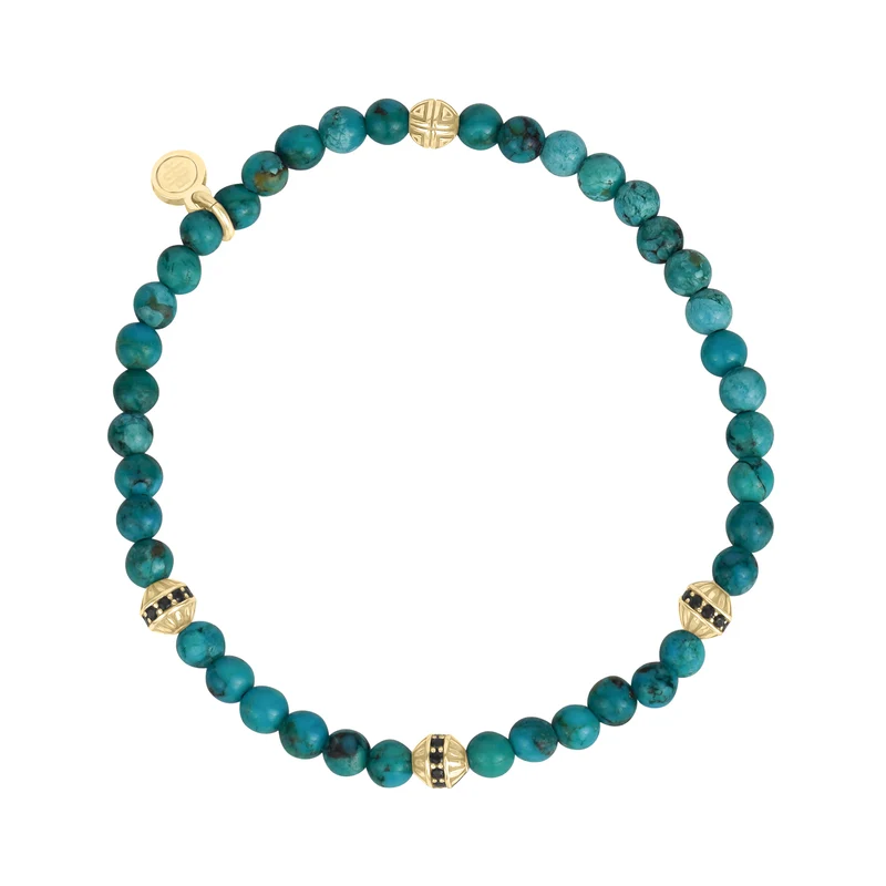 Bracelet de perles enigmatiques en turquoise