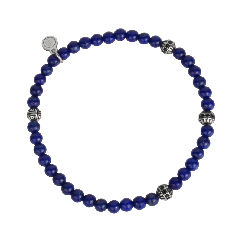Bracelet de perles enigmatiques en lapis-lazuli