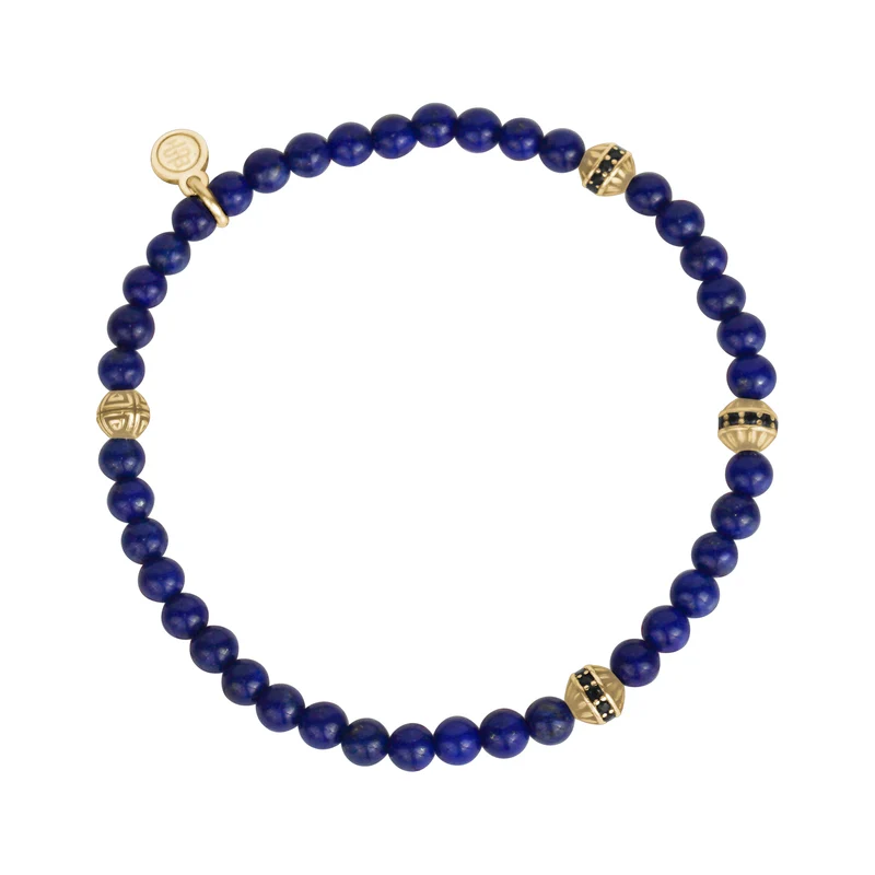 Bracelet de perles enigmatiques en lapis-lazuli