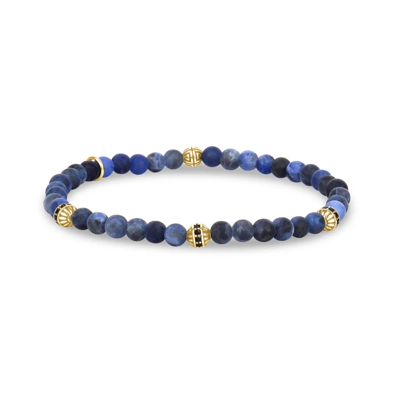 Bracelet de perles enigma en sodalite mate