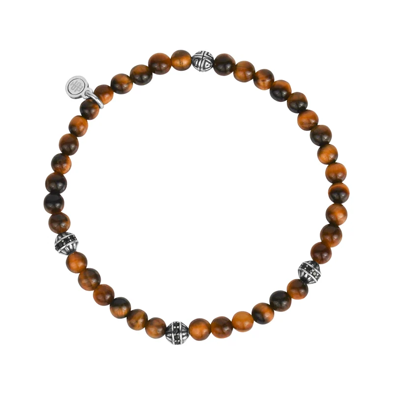 Bracelet de perles enigmatiques en oeil de tigre