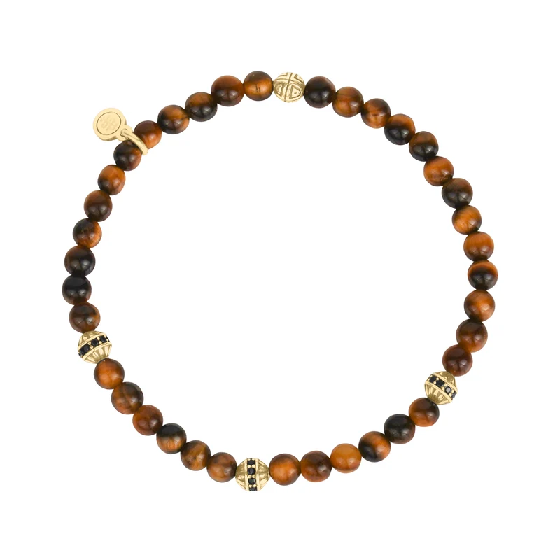 Bracelet de perles enigmatiques en oeil de tigre