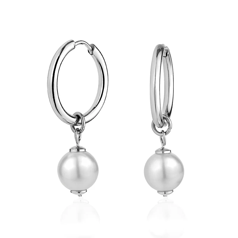 Créoles en cristal et perles