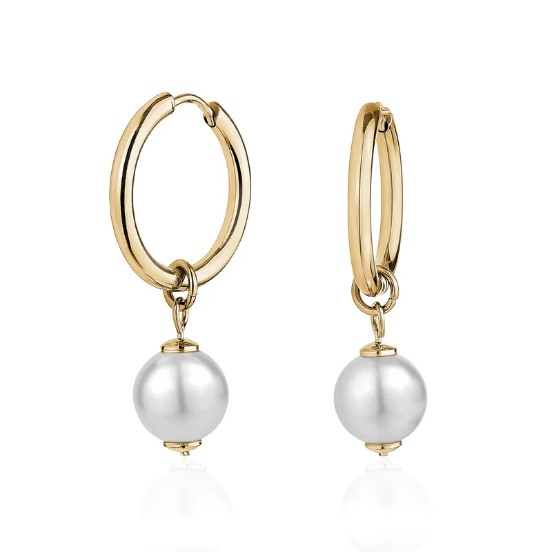 Créoles en cristal et perles