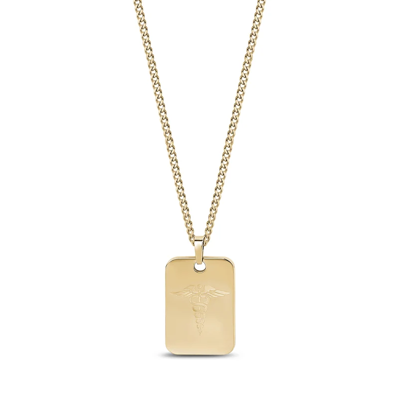 Caducée médical plaque d'identité