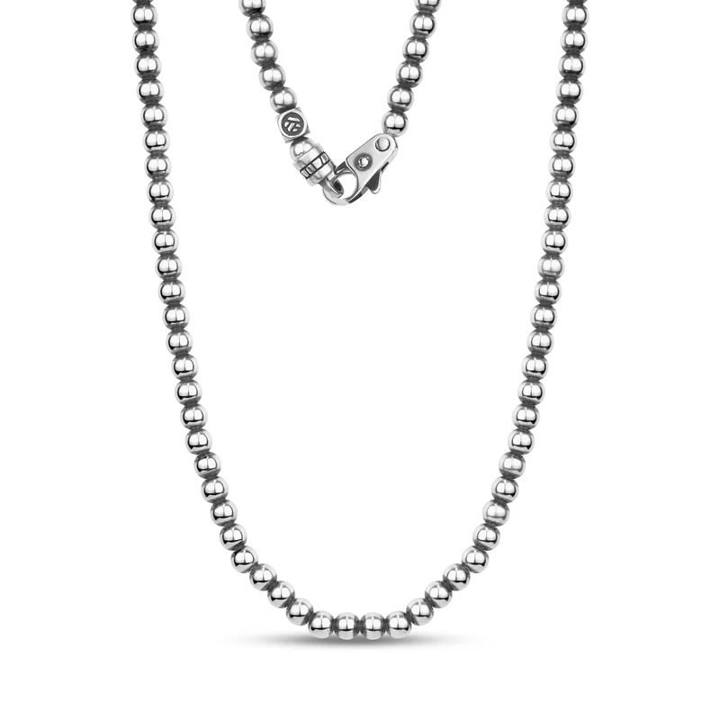 Collier à maillons en forme de sphère accentuée de noir
