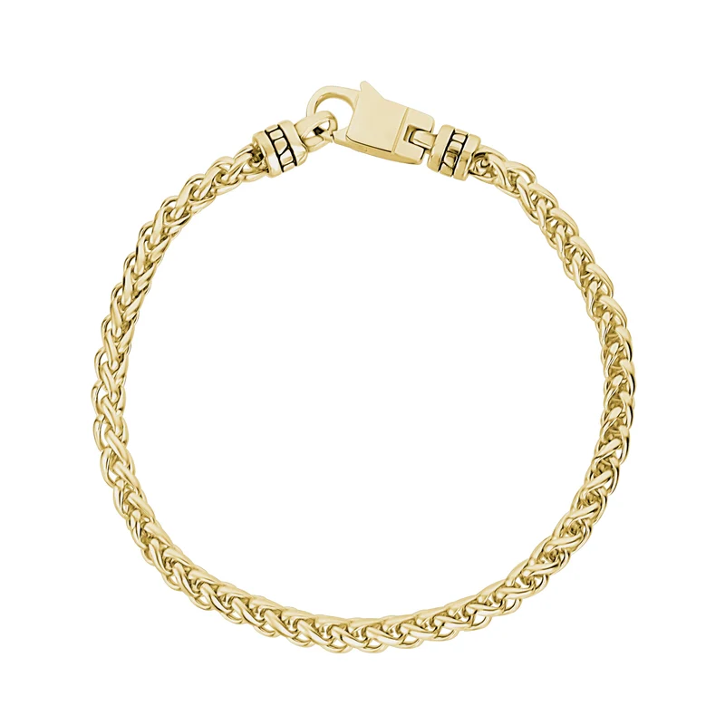 Bracelet en chaîne de blé avec fermoir personnalisé