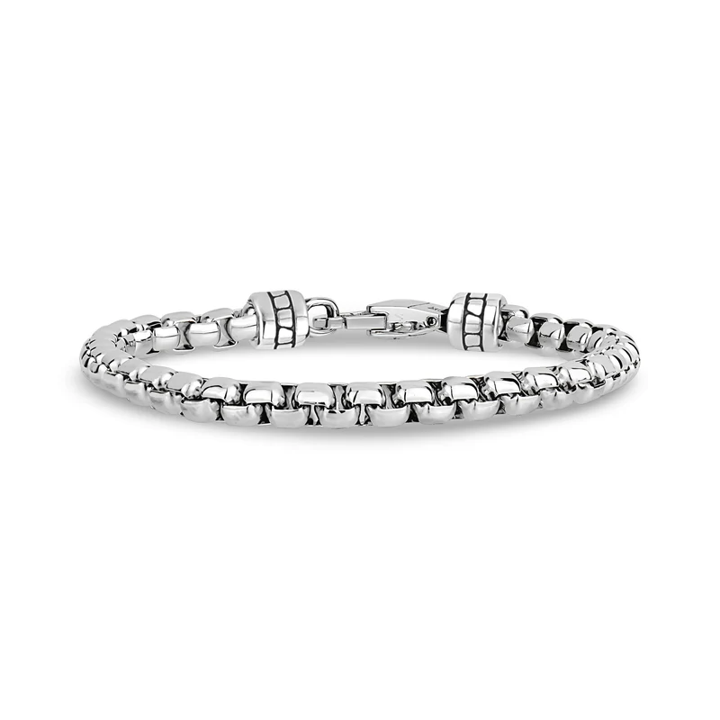 Bracelet à maillons ronds avec fermoir personnalisé