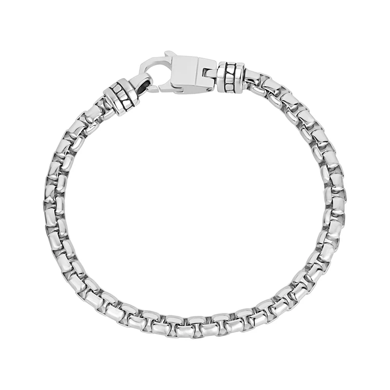 Bracelet à maillons ronds avec fermoir personnalisé