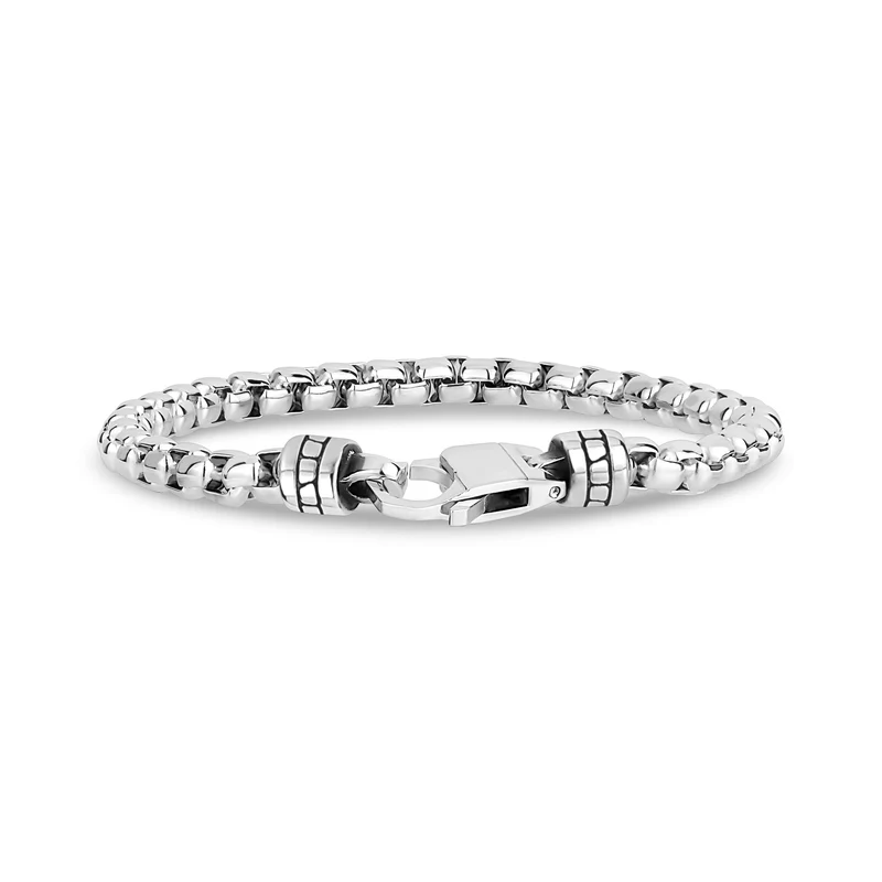 Bracelet à maillons ronds avec fermoir personnalisé