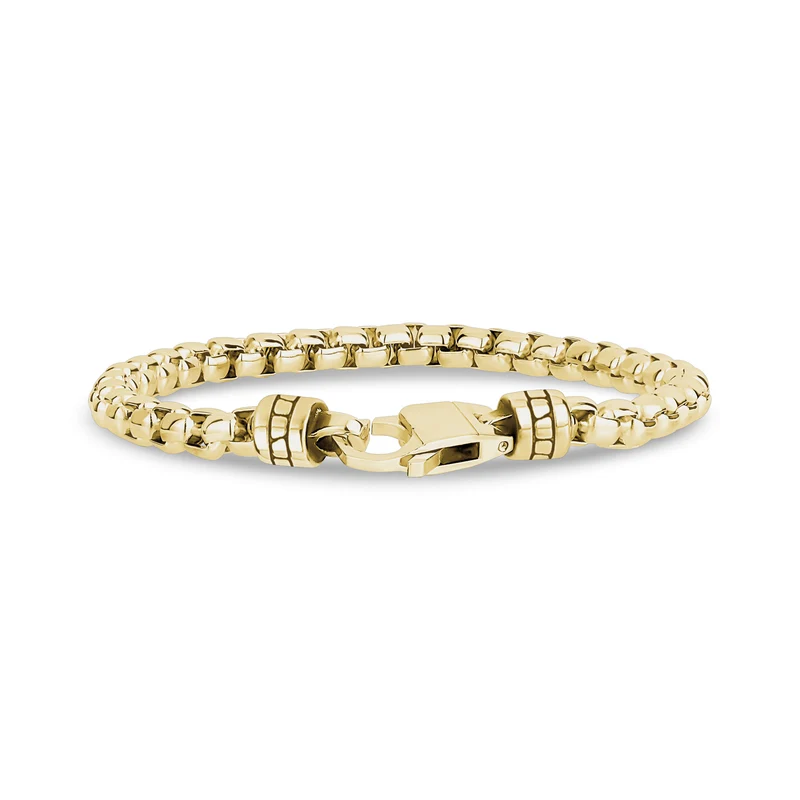 Bracelet à maillons ronds avec fermoir personnalisé