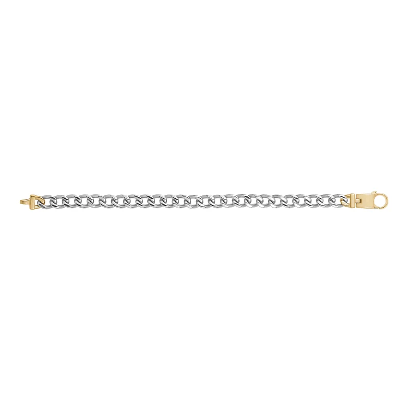 Bracelet à maillons cubains avec fermoir en or