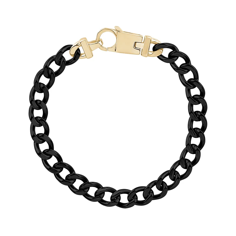 Bracelet à maillons cubains avec fermoir en or