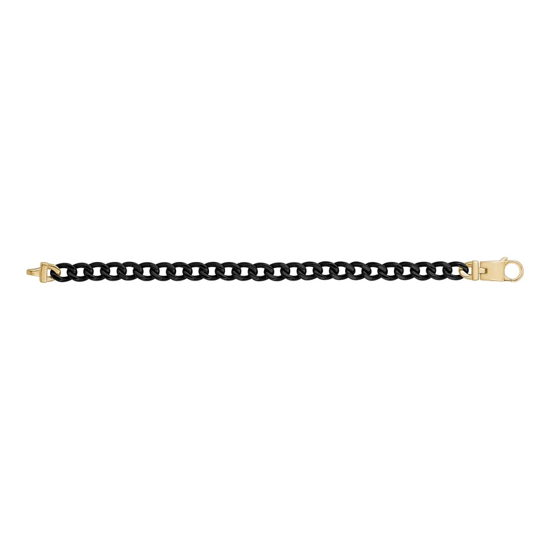 Bracelet à maillons cubains avec fermoir en or