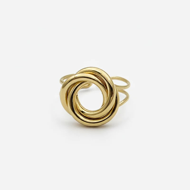 Bague Artistique Au Design Torsadé