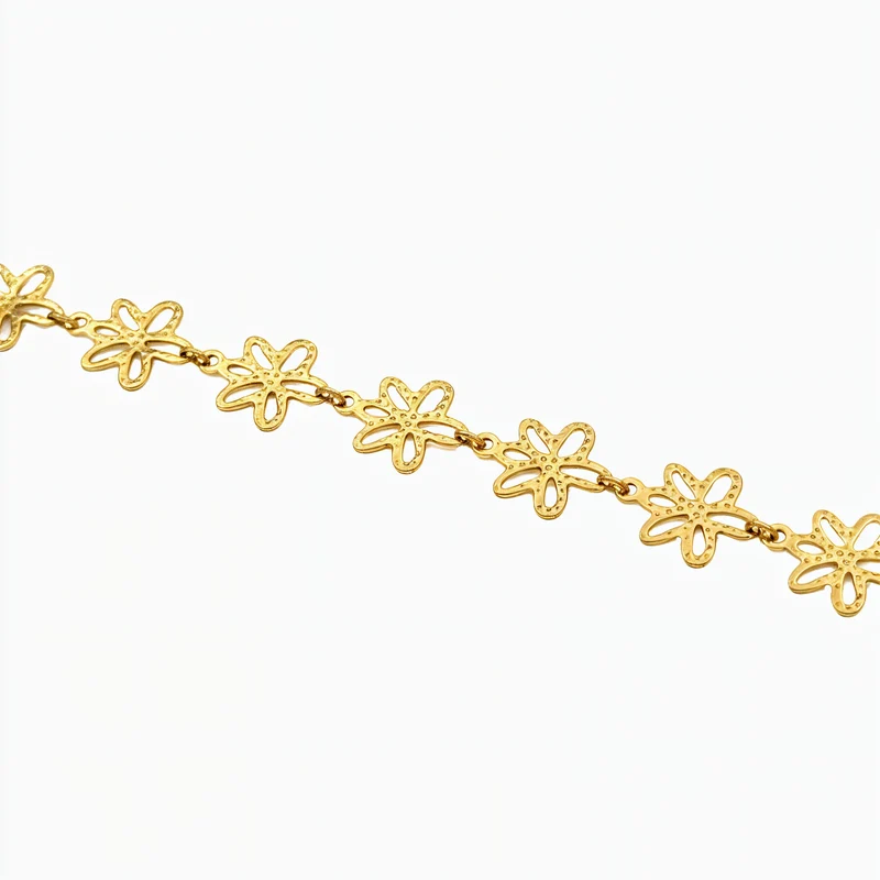 Bracelet Ajouré En Forme De Fleur A Cinq Pétales