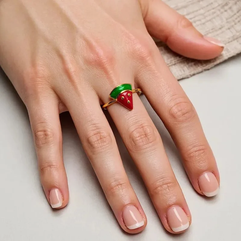 Bague Pastèque Réglable