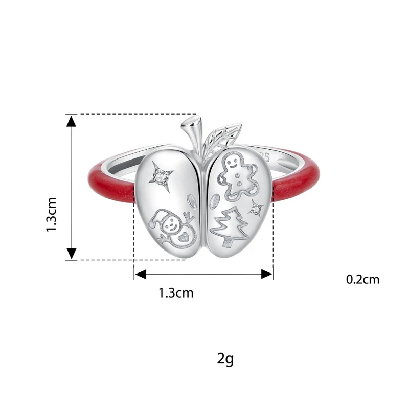 Bague Pomme Noël