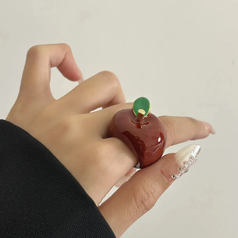 Bague Pomme Émail