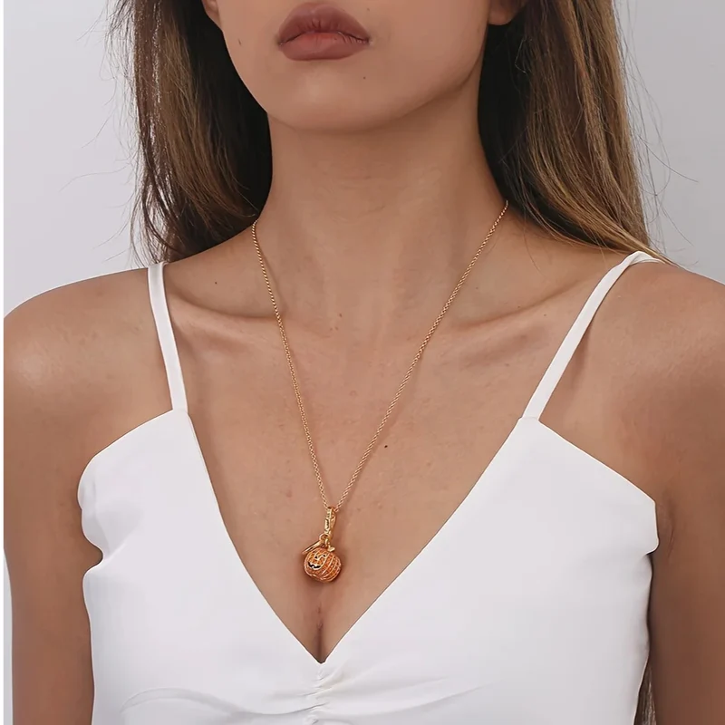 Collier Pendentif Citrouille Halloween