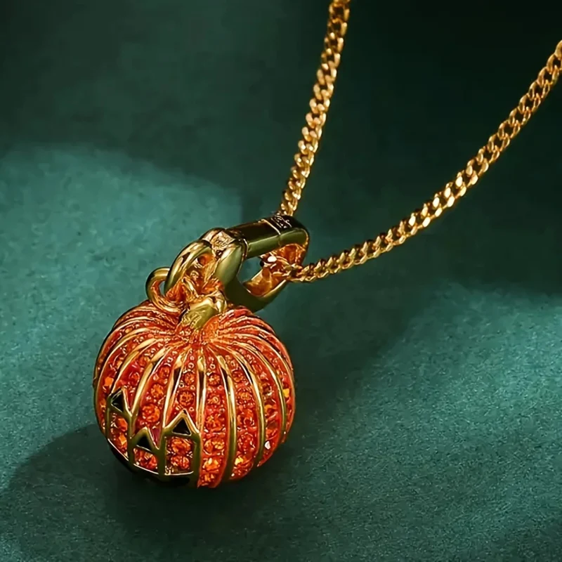 Collier Pendentif Citrouille Halloween