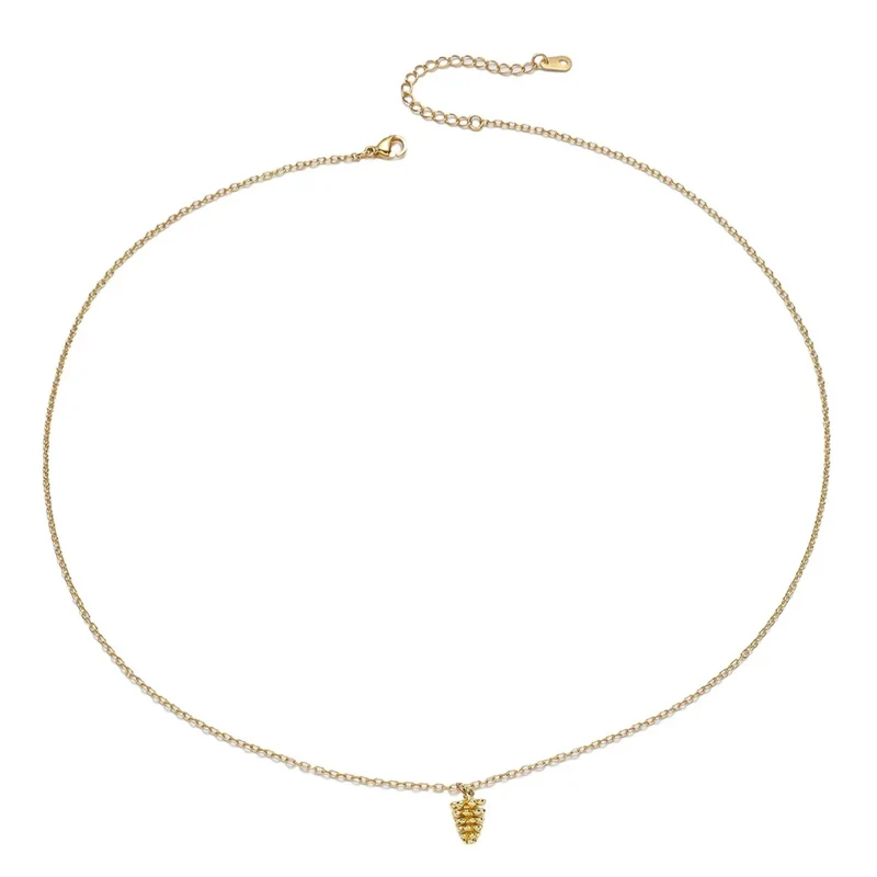 Collier Pomme de Pin Or