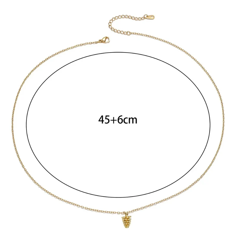 Collier Pomme de Pin Or