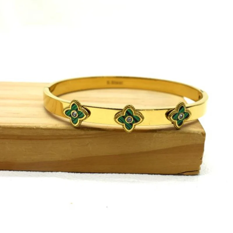 Bracelet Jonc Trèfle Design