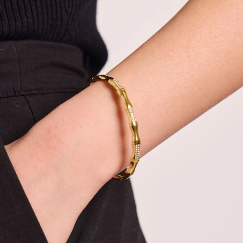 Bracelet Jonc Bambou Or