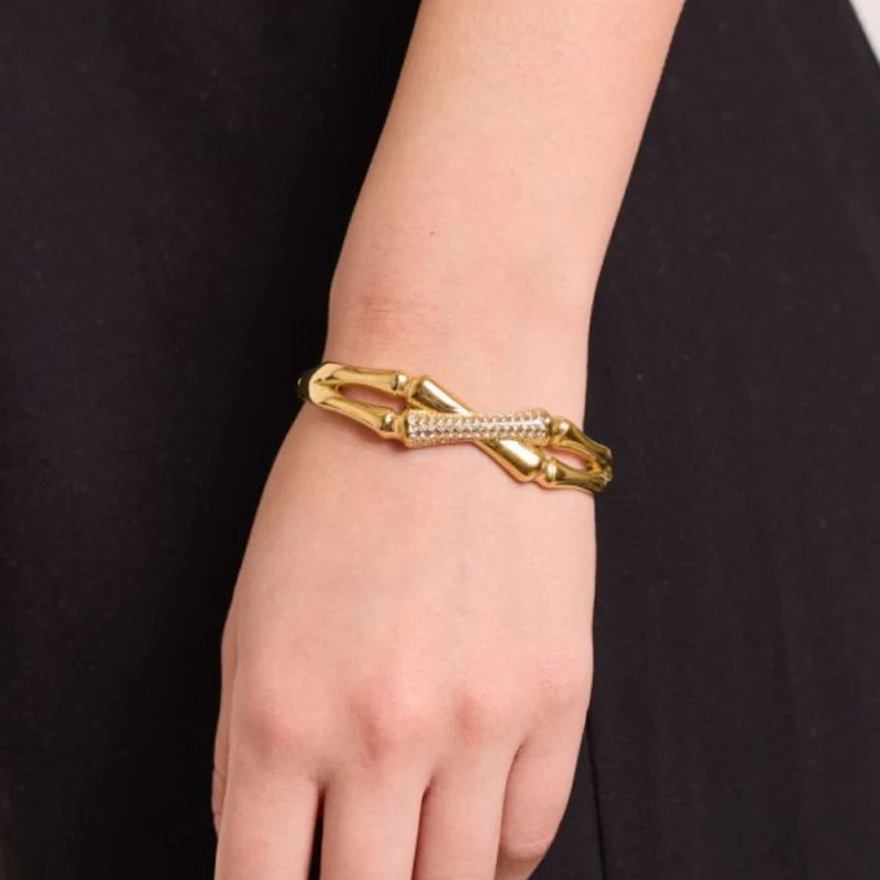 Bracelet Jonc Bambou Strass
